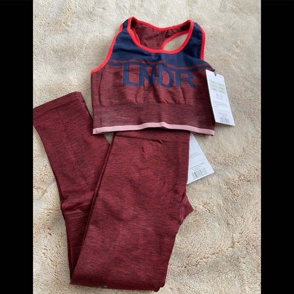 LNDR SET A Team Top & Blackout Leggings 2 NWT XS/S